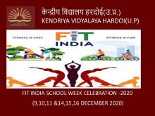 FIT INDIA SCHOOL WEEK CELEBRATION 2020 